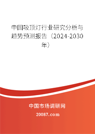 中国吸顶灯行业研究分析与趋势预测报告（2024-2030年）