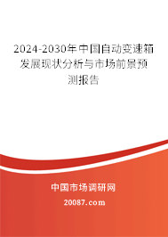 2024-2030年中国自动变速箱发展现状分析与市场前景预测报告