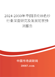 2024-2030年中国涤纶丝色纱行业深度研究及发展前景预测报告