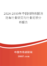 2024-2030年中国机场救援消防车行业研究与行业前景分析报告