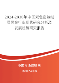 2024-2030年中国双色密丝绒烫黑金行业现状研究分析及发展趋势研究报告