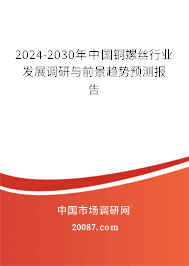 2024-2030年中国铜螺丝行业发展调研与前景趋势预测报告