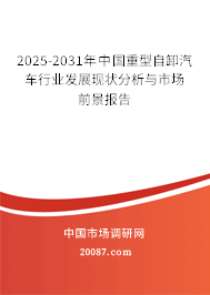 2025-2031年中国重型自卸汽车行业发展现状分析与市场前景报告 2025-2031年中国重型自卸汽车行业发展现状分析与市场前景报告