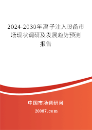 2024-2030年离子注入设备市场现状调研及发展趋势预测报告