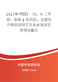 2023年中国3-（N，N-二甲基）氨基-1-氯丙烷，盐酸盐市场调查研究与未来发展前景预测报告