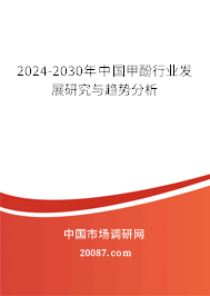 2024-2030年中国甲酚行业发展研究与趋势分析