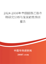 2024-2030年中国醋酸乙酯市场研究分析与发展趋势预测报告