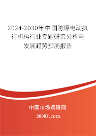 2024-2030年中国防爆电动执行机构行业专题研究分析与发展趋势预测报告