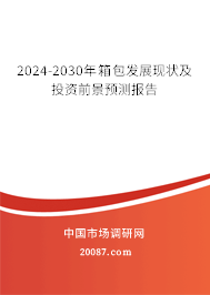 2024-2030年箱包发展现状及投资前景预测报告