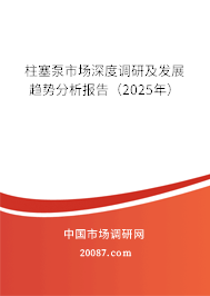 柱塞泵市场深度调研及发展趋势分析报告(2025年) 柱塞泵市场深度调研及发展趋势分析报告(2025年)