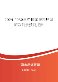 2024-2030年中国苯胺市场调研及前景预测报告