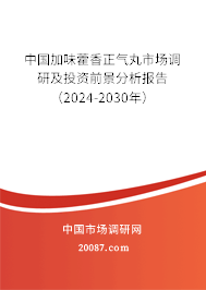 中国加味藿香正气丸市场调研及投资前景分析报告（2024-2030年）