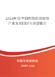 2024年版中国耐酸低熔玻璃产业发展回顾与展望报告