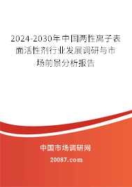 2024-2030年中国两性离子表面活性剂行业发展调研与市场前景分析报告