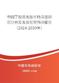 中国丁酸茴香酯市场深度研究分析及发展前景预测报告（2024-2030年）