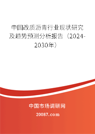 中国改质沥青行业现状研究及趋势预测分析报告（2024-2030年）