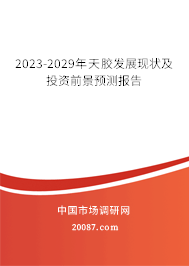 2023-2029年天胶发展现状及投资前景预测报告