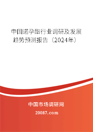 中国诺孕酯行业调研及发展趋势预测报告（2024年）