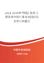 2024-2030年中国2-氨基-5-磺基苯甲酸行业发展回顾及走势分析报告