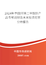 2024年中国邻苯二甲酸酐产品专项调研及未来投资前景分析报告