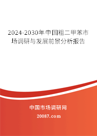 2024-2030年中国粗二甲苯市场调研与发展前景分析报告