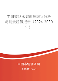 中国道路水泥市场现状分析与前景趋势报告（2024-2030年）