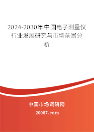 2024-2030年中国电子测量仪行业发展研究与市场前景分析