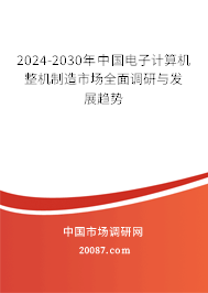 2024-2030年中国电子计算机整机制造市场全面调研与发展趋势