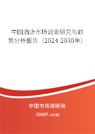 中国酒店市场调查研究与趋势分析报告(2024-2030年) 中国酒店市场调查研究与趋势分析报告(2024-2030年)