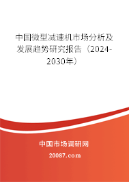 中国微型减速机市场分析及发展趋势研究报告（2024-2030年）