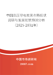 中国高压导电炭黑市场现状调研与发展前景预测分析(2025-2031年) 中国高压导电炭黑市场现状调研与发展前景预测分析(2025-2031年)