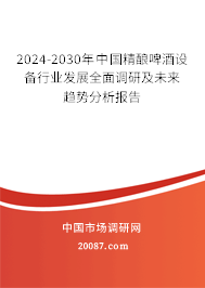 2024-2030年中国精酿啤酒设备行业发展全面调研及未来趋势分析报告