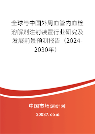 全球与中国外周血管内血栓溶解剂注射装置行业研究及发展前景预测报告（2024-2030年）