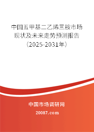 中国五甲基二乙烯三胺市场现状及未来走势预测报告(2025-2031年) 中国五甲基二乙烯三胺市场现状及未来走势预测报告(2025-2031年)