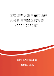 中国智能无人消防车市场研究分析与前景趋势报告（2024-2030年）