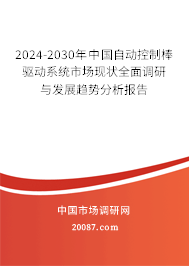 2024-2030年中国自动控制棒驱动系统市场现状全面调研与发展趋势分析报告