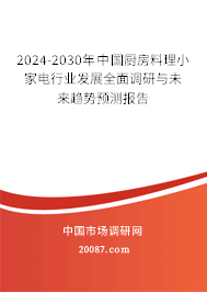 2024-2030年中国厨房料理小家电行业发展全面调研与未来趋势预测报告