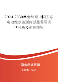 2024-2030年全球与中国固态电池健康监测传感器发展现状分析及市场前景