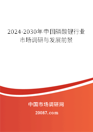 2024-2030年中国磷酸锂行业市场调研与发展前景