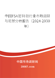 中国TSA密码锁行业市场调研与前景分析报告（2024-2030年）