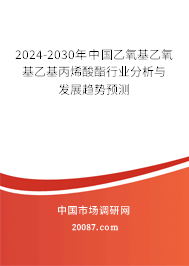 2024-2030年中国乙氧基乙氧基乙基丙烯酸酯行业分析与发展趋势预测