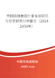 中国镇静面膜行业发展研究与前景趋势分析报告（2024-2030年）