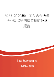 2023-2029年中国铁合金冶炼行业数据监测深度调研分析报告