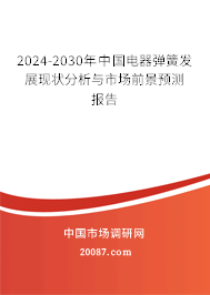 2024-2030年中国电器弹簧发展现状分析与市场前景预测报告