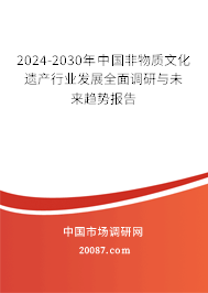 2024-2030年中国非物质文化遗产行业发展全面调研与未来趋势报告