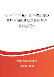 2023-2029年中国甲磺酸伊马替尼市场现状深度调研与发展趋势报告