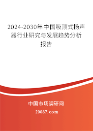 2024-2030年中国吸顶式扬声器行业研究与发展趋势分析报告