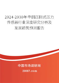 2024-2030年中国压阻式压力传感器行业深度研究分析及发展趋势预测报告