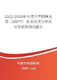 2022-2028年全球与中国珠光膜（BOPP）发展现状分析及前景趋势预测报告