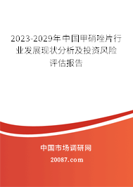 2023-2029年中国甲硝唑片行业发展现状分析及投资风险评估报告